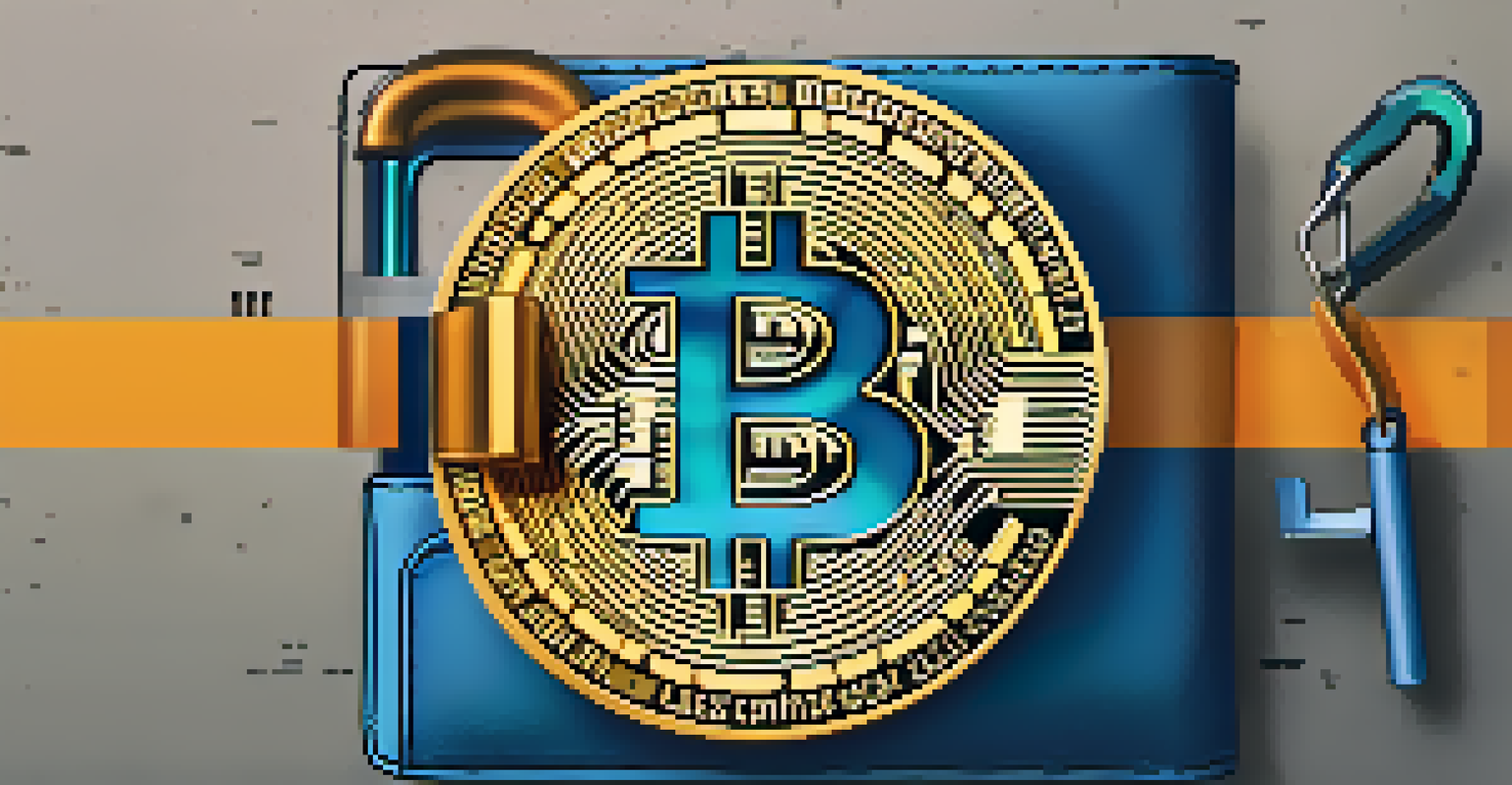 A split image showing custodial and non-custodial Bitcoin wallet concepts with related symbols and textures.