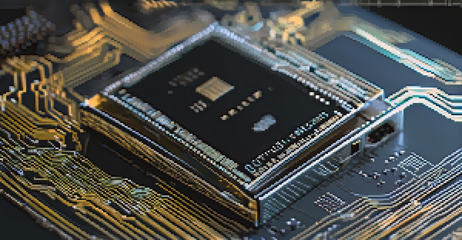A close-up of a hardware wallet on a black surface, surrounded by digital elements and security symbols like locks and shields.