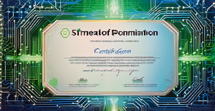 A close-up of a digital certificate symbolizing tokenization, surrounded by a glowing blockchain network.
