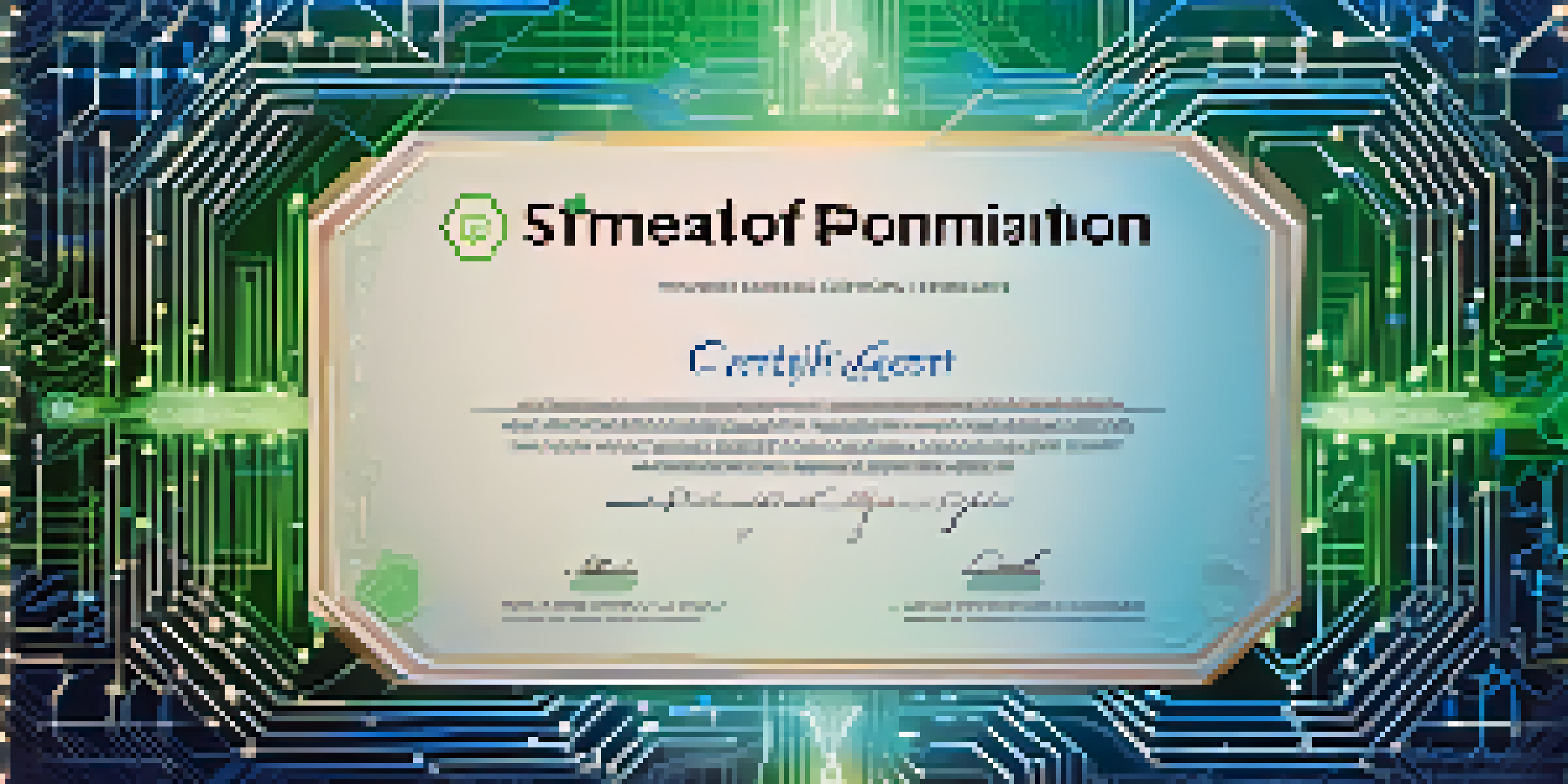 A close-up of a digital certificate symbolizing tokenization, surrounded by a glowing blockchain network.