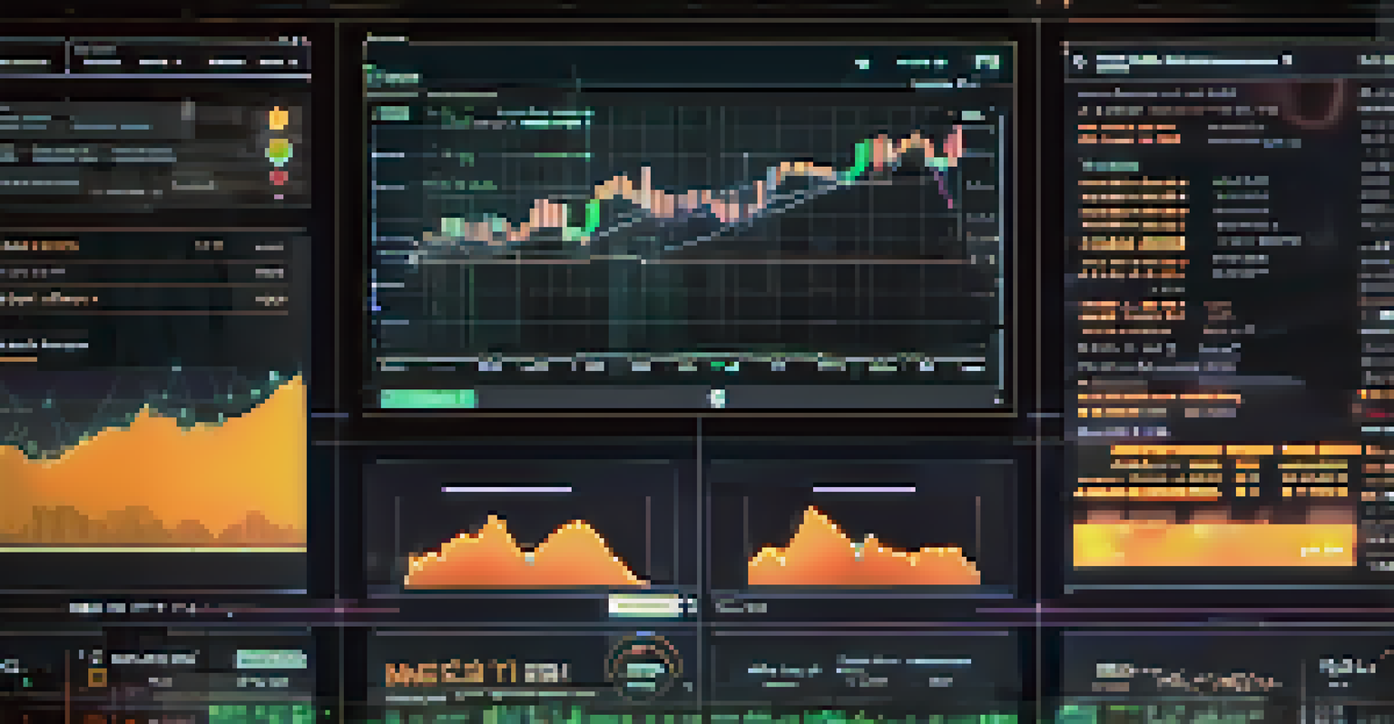 A close-up view of a trading bot interface on a computer screen showing real-time Bitcoin prices.