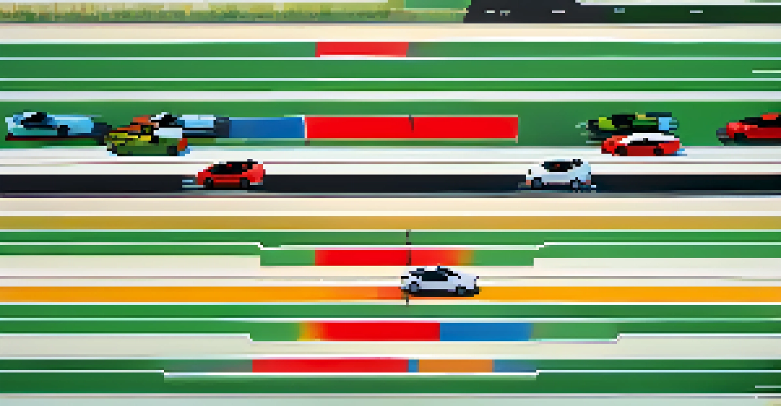 An infographic showing Bitcoin transaction throughput with traffic symbols.