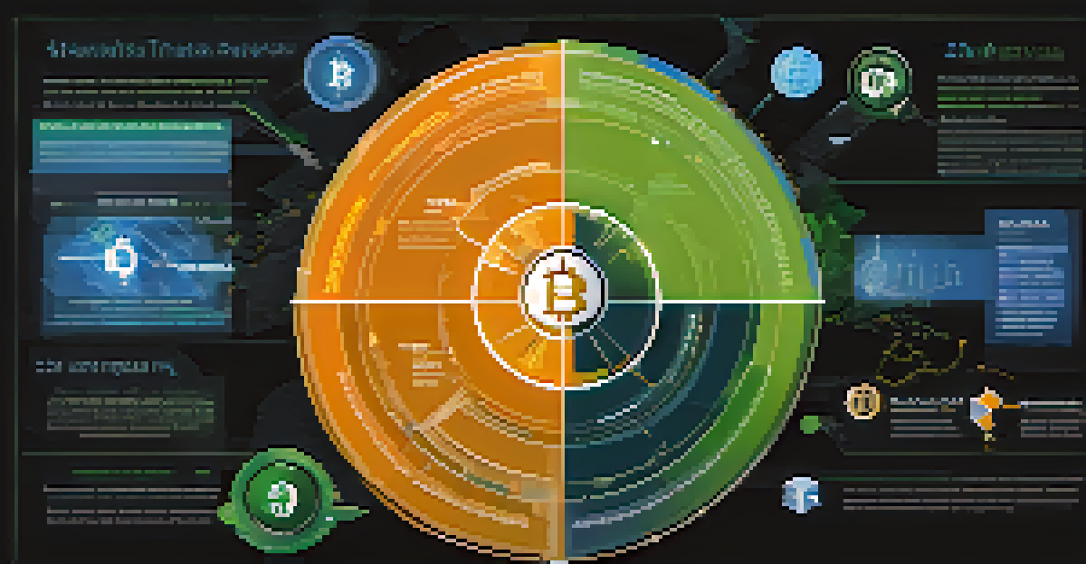 An infographic comparing Bitcoin Cash and Bitcoin SV, highlighting their features with icons and charts in a clear, colorful layout.