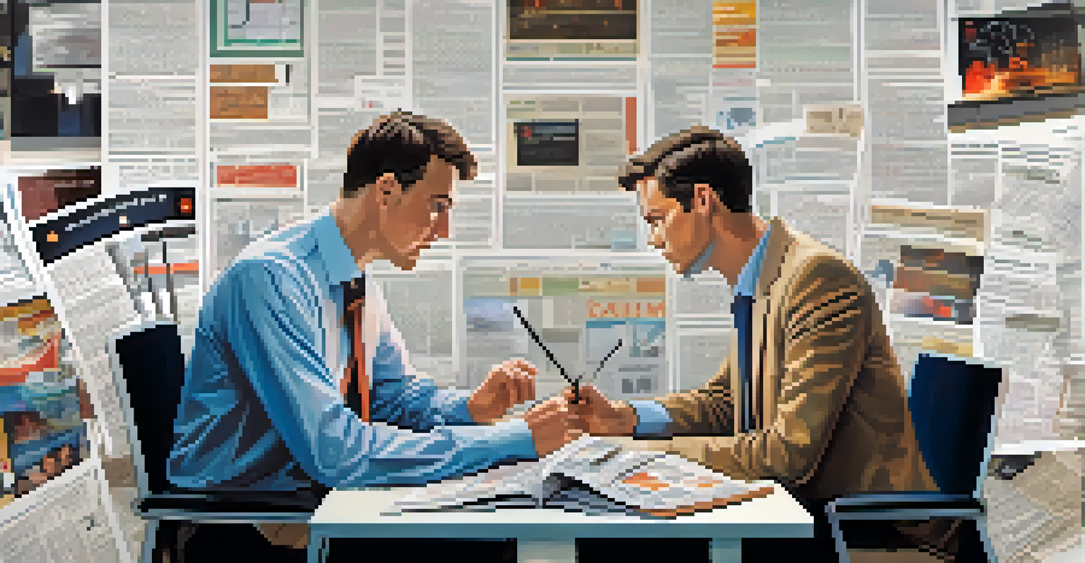 A split image of an anxious trader amidst chaos and a calm trader analyzing data, showcasing different trading mindsets.