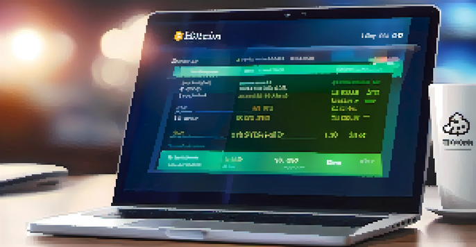Close-up of a digital wallet interface on a laptop screen showing Bitcoin transaction details with a blurred background.