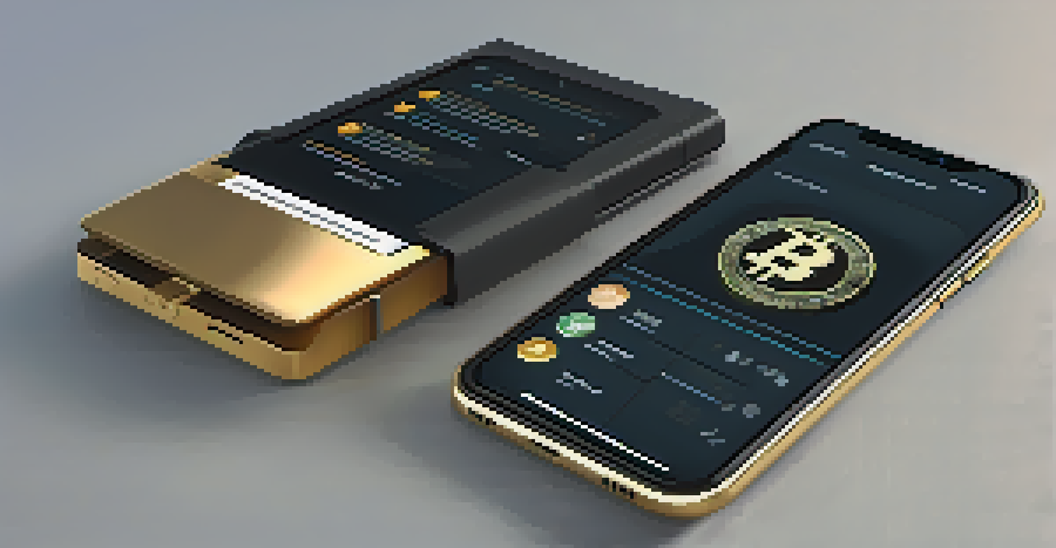 A close-up of a Bitcoin wallet interface showing identity verification options with security icons on a modern dark background.