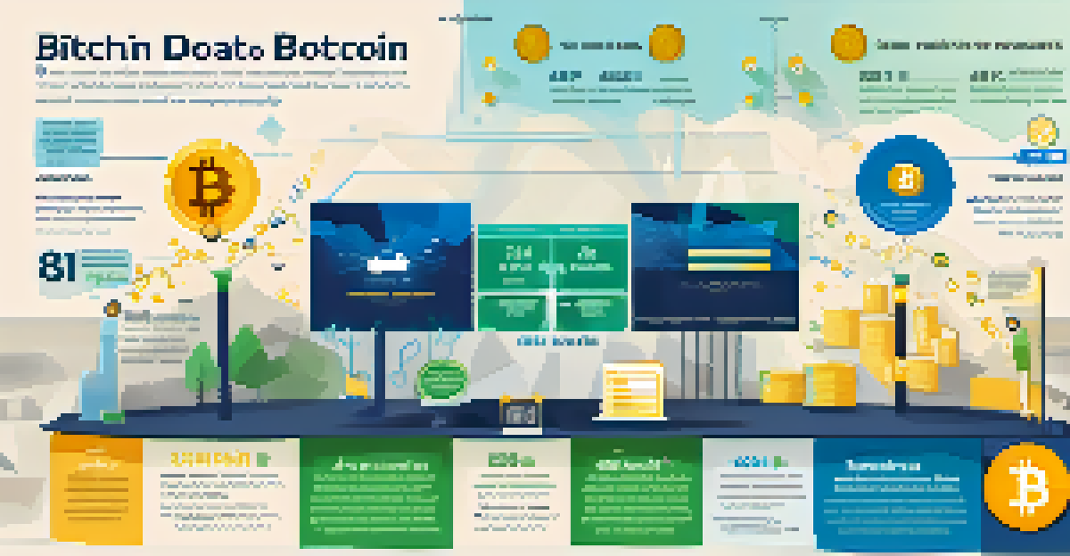 An infographic showcasing the benefits of Bitcoin donations for charities, with icons and a modern color scheme.