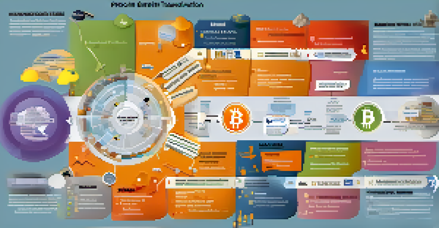An infographic depicting the various aspects of Bitcoin transactions and their tax implications, with colorful icons and clear labels.