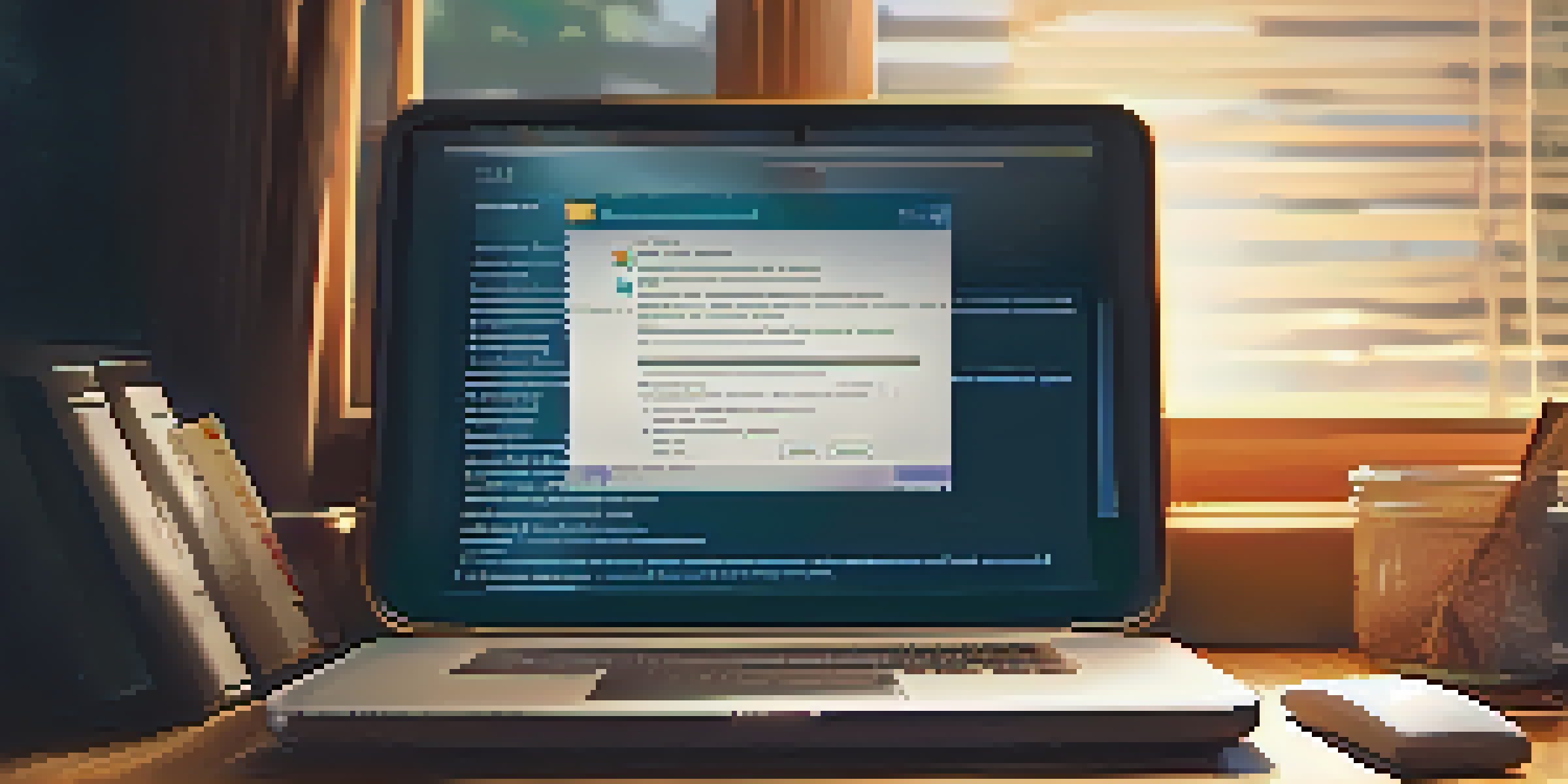 A computer screen showing a phishing email with highlighted suspicious details, against a blurred background with warm lighting.