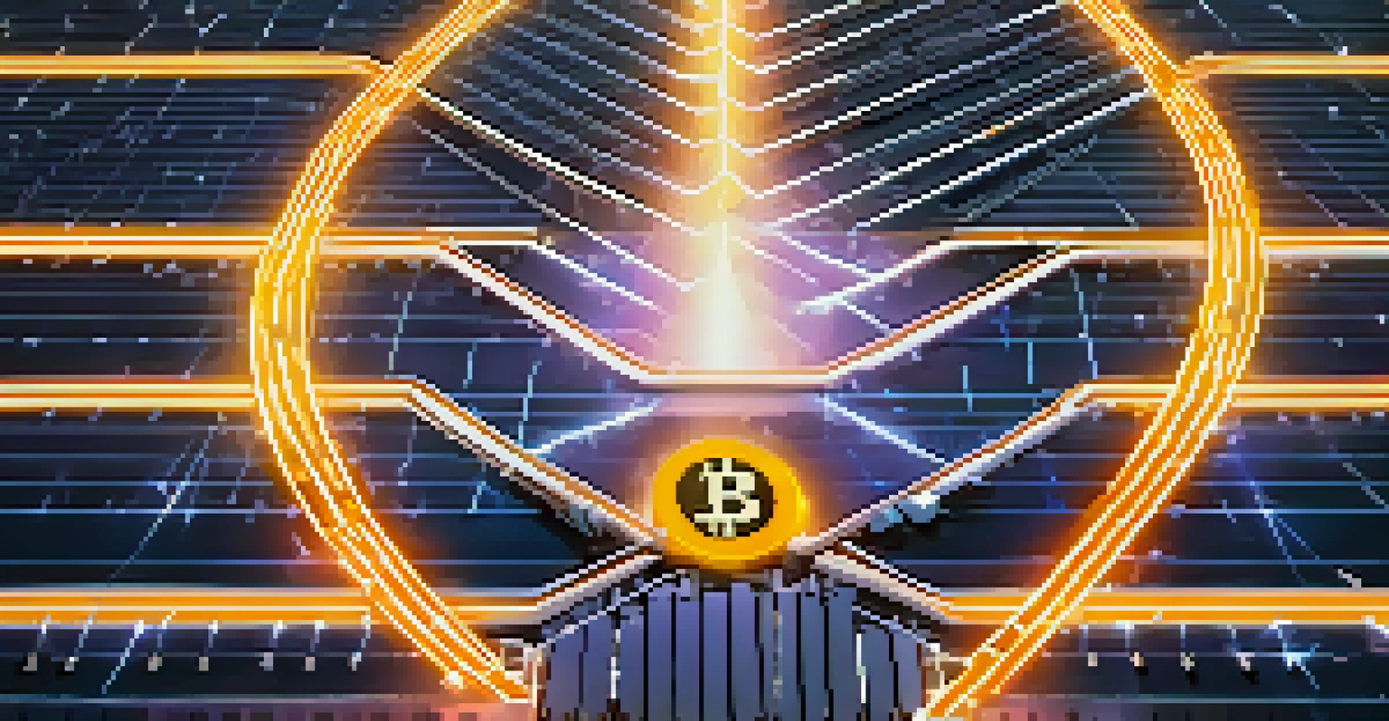Abstract image showing glowing express lanes over a blockchain, symbolizing Layer 2 solutions for Bitcoin.
