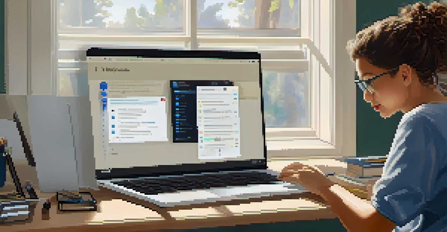 A person at a desk using a password manager on their laptop, surrounded by natural light and organized personal items.