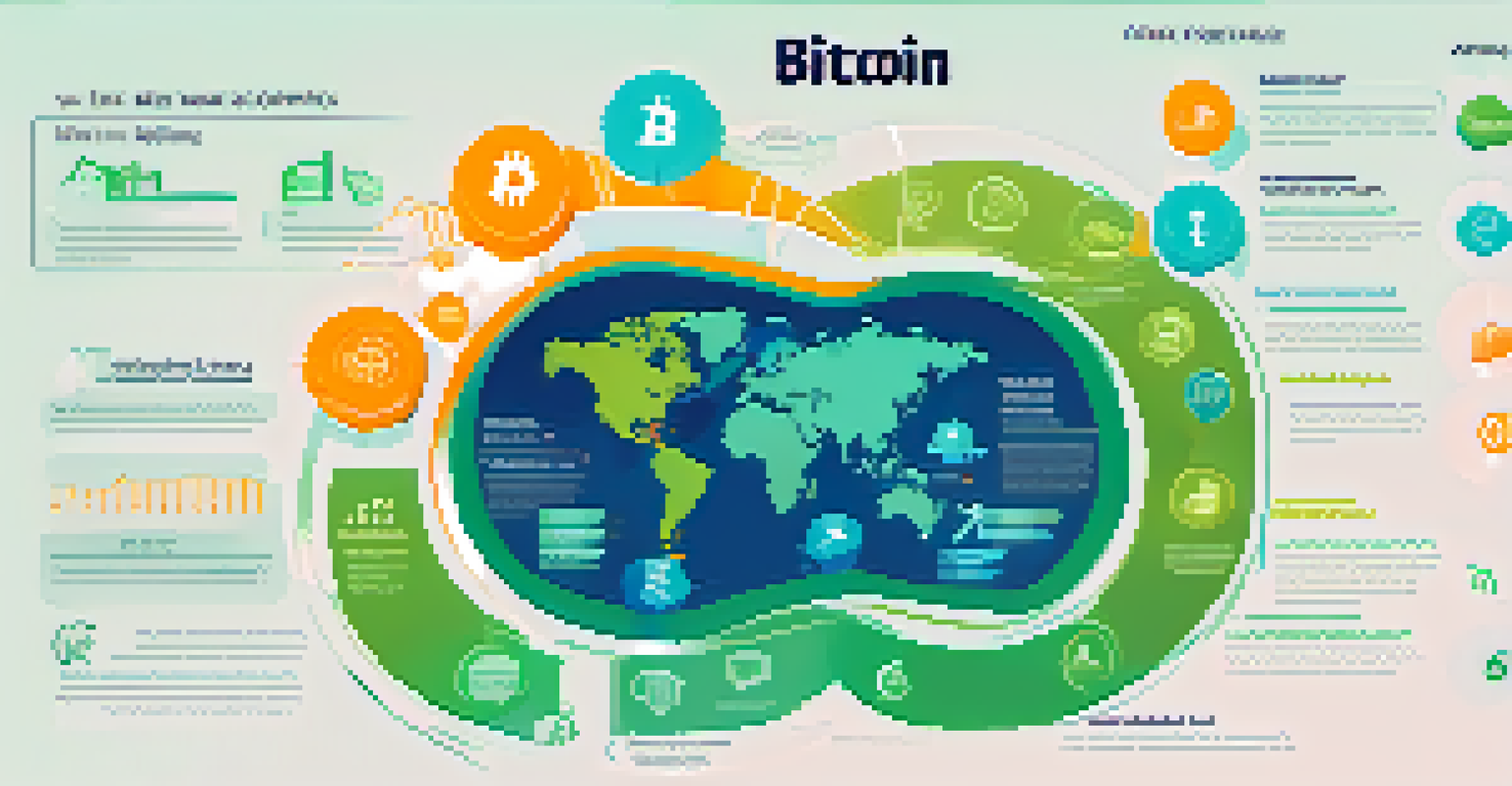 An infographic showcasing the benefits of Bitcoin adoption for businesses, with icons and text on a modern background.