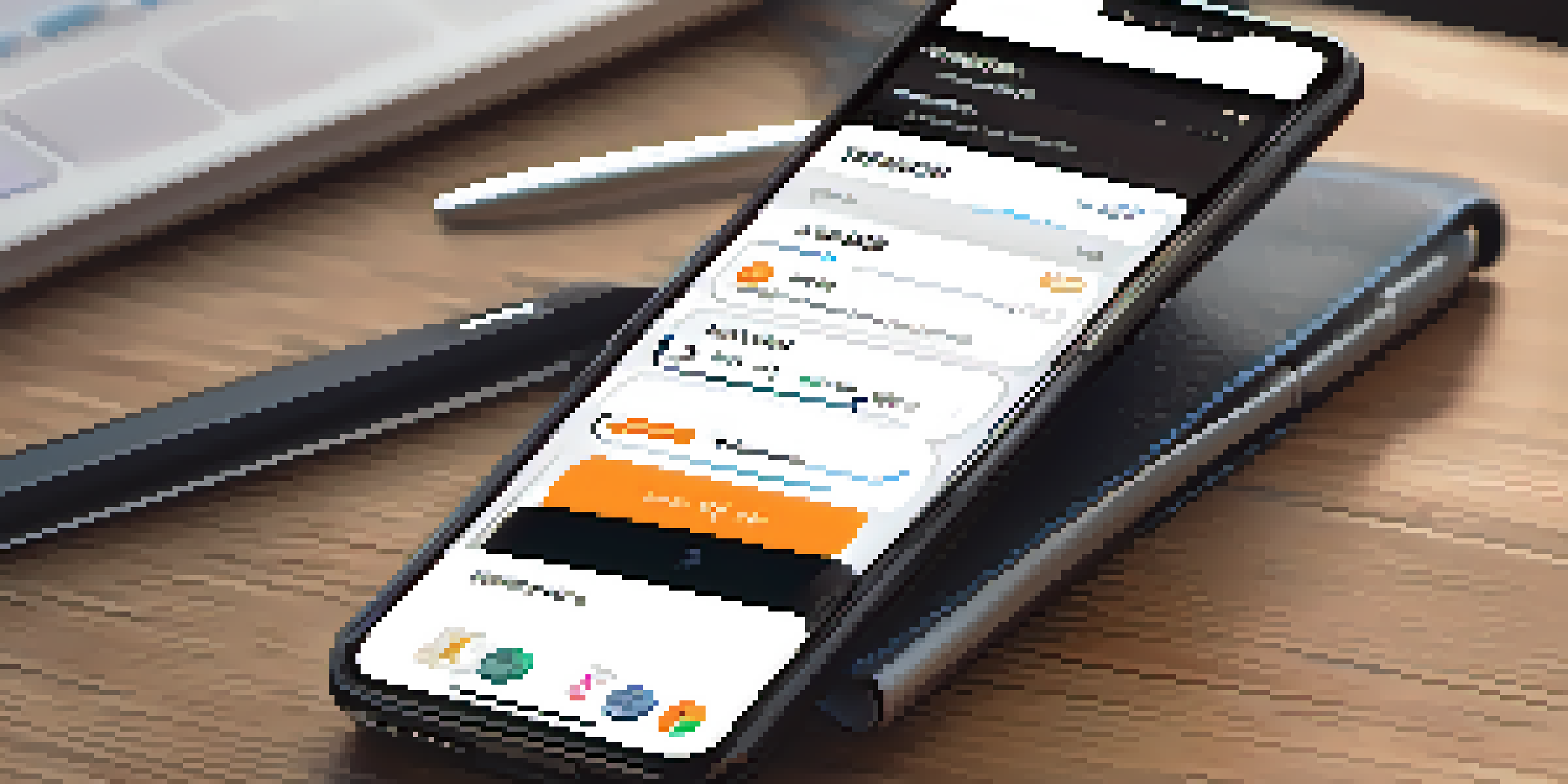 A smartphone displaying a Bitcoin wallet interface with cryptocurrency balances and transaction history, set on a desk with a laptop and coffee cup in a softly lit environment.