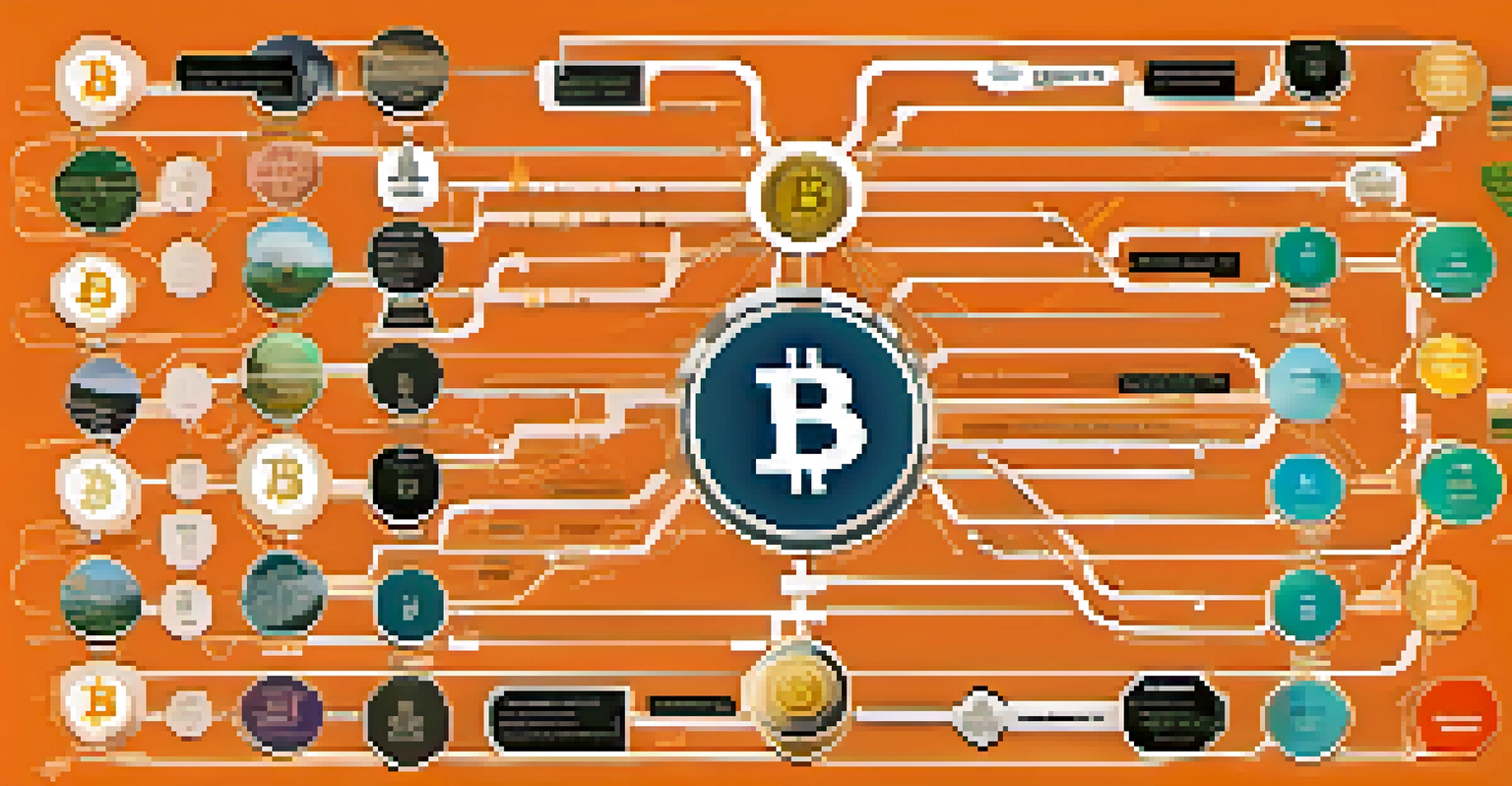 An infographic illustrating Bitcoin forks with diverging paths labeled 'Soft Fork' and 'Hard Fork', surrounded by community icons.