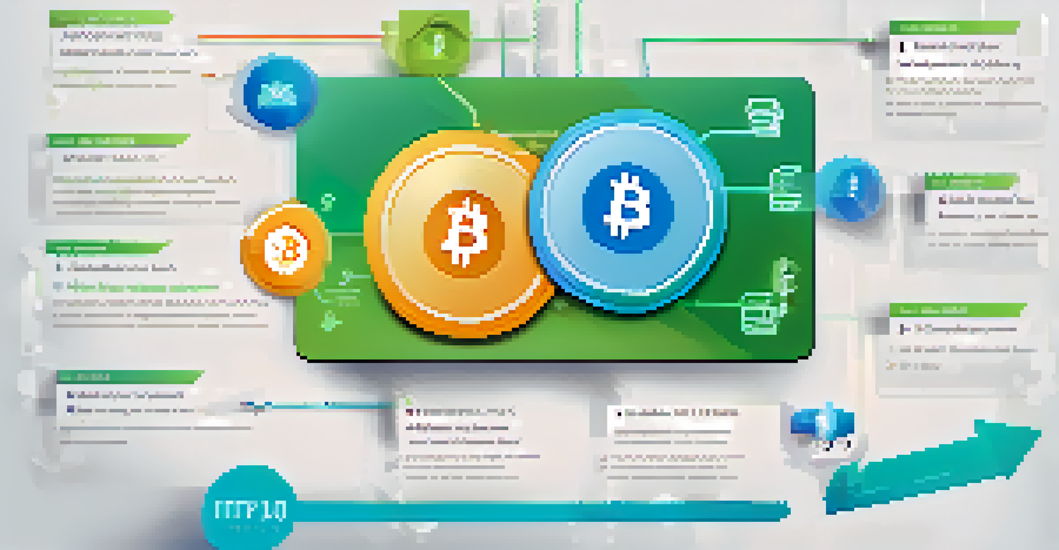 An infographic showing the steps to create a secure Bitcoin wallet backup with icons and arrows.