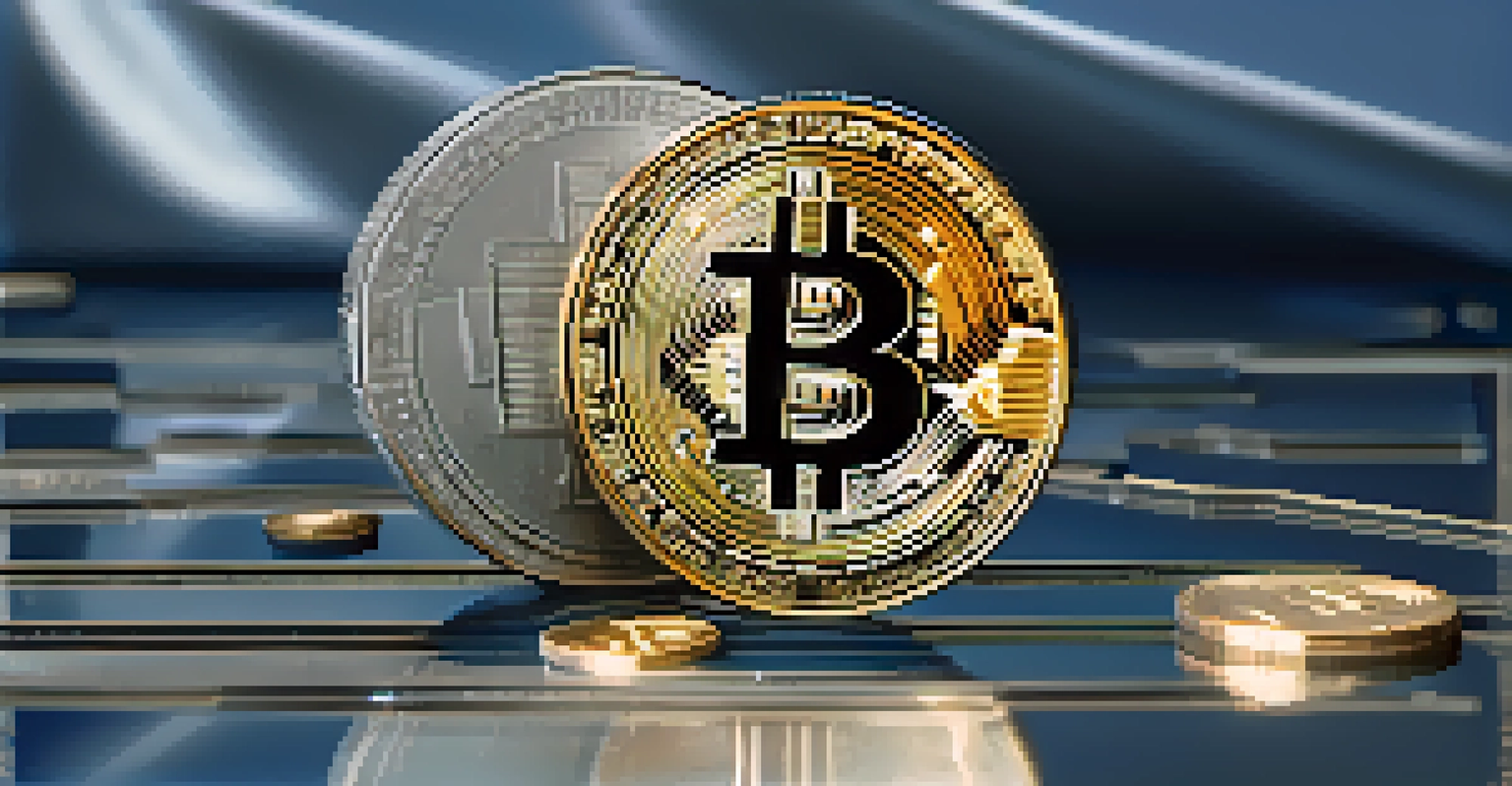 A close-up view of a Bitcoin coin split in half, with one side as the original Bitcoin and the other as Bitcoin Cash, set against a soft gradient background.