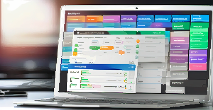 A modern laptop displaying a cryptocurrency wallet interface with multiple keys for transactions, set in a minimalistic office environment.