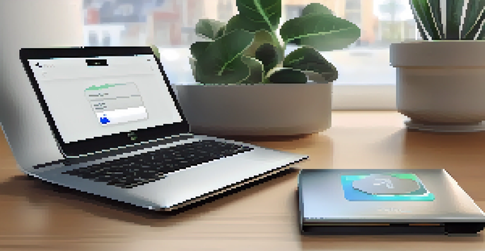 A modern hardware wallet on a minimalist desk, open displaying a secure PIN input with soft natural light.