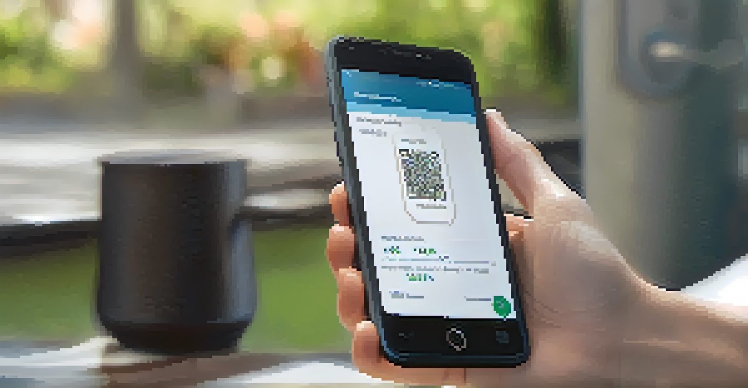 A close-up of a smartphone displaying a digital wallet interface with identity verification elements.