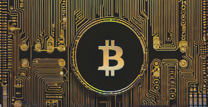 A computer screen showing a Bitcoin wallet with a lock symbol, emphasizing security in cryptocurrency.