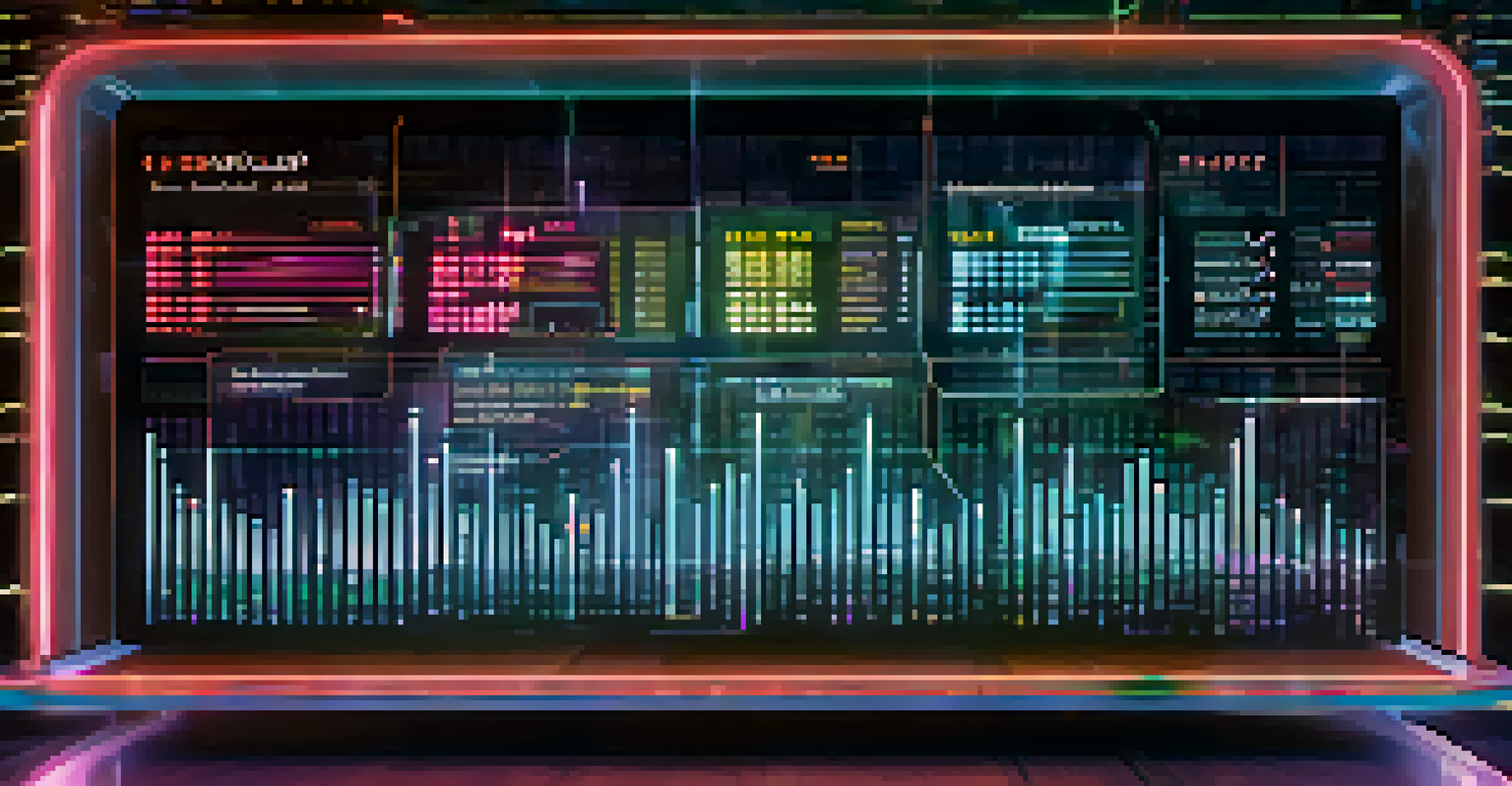 An abstract scoreboard displaying colorful data transactions for transparency in cybersecurity.