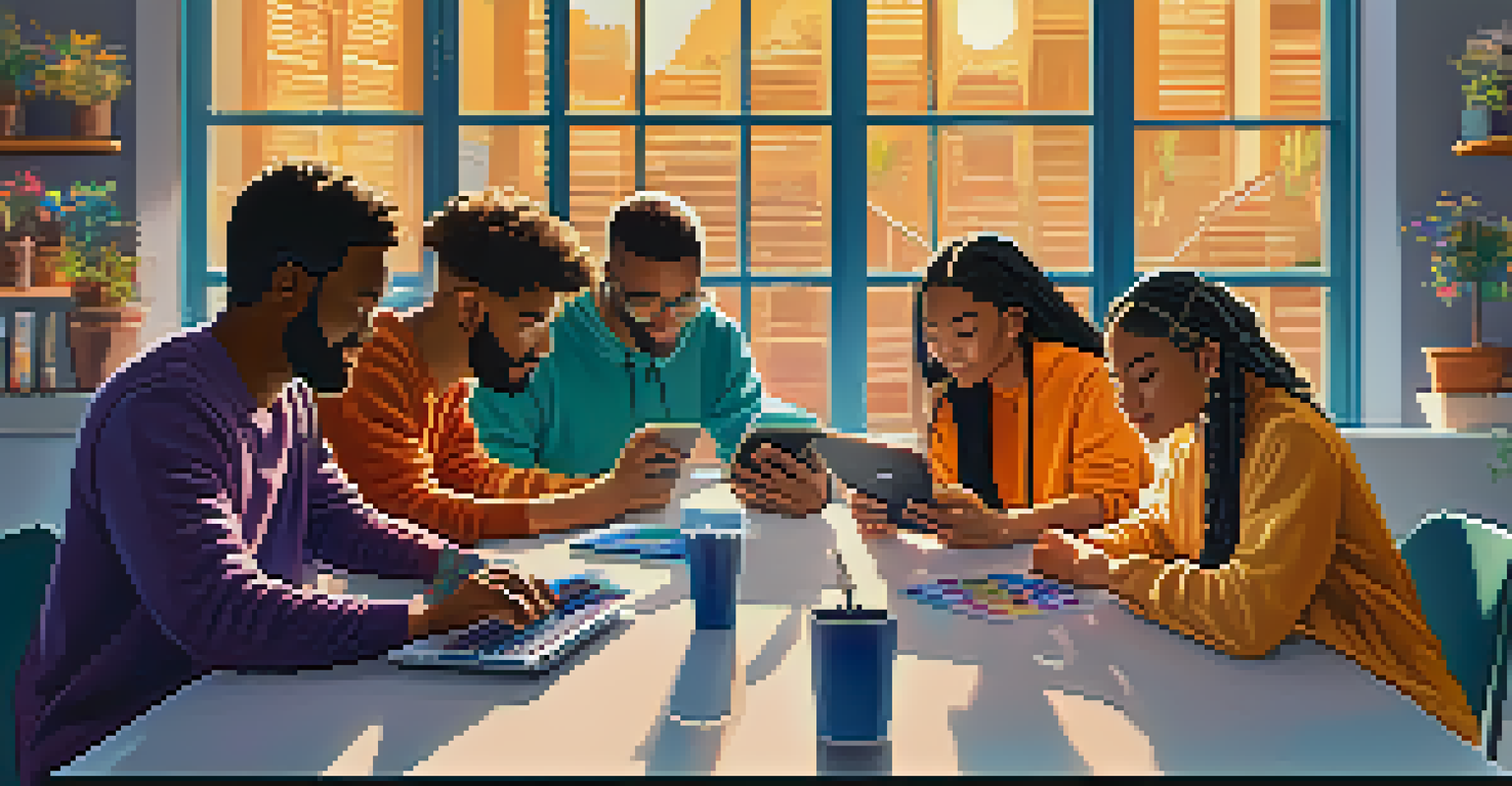 A diverse group of individuals interacting with cryptocurrency wallets, showcasing inclusion and community engagement.