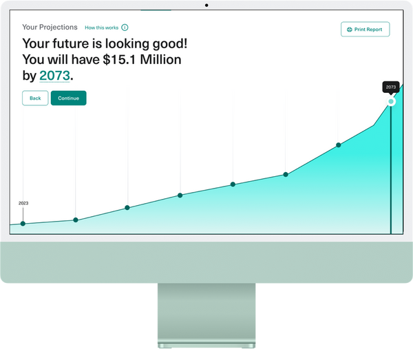 Wealth Projections Calculator Snapshot