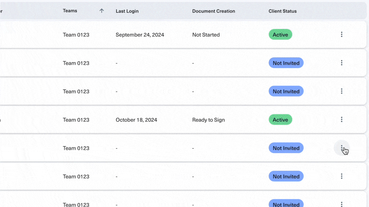 wealth.com feature update to copy unique client invitation links and paste in emails or client communications directly from the advisor