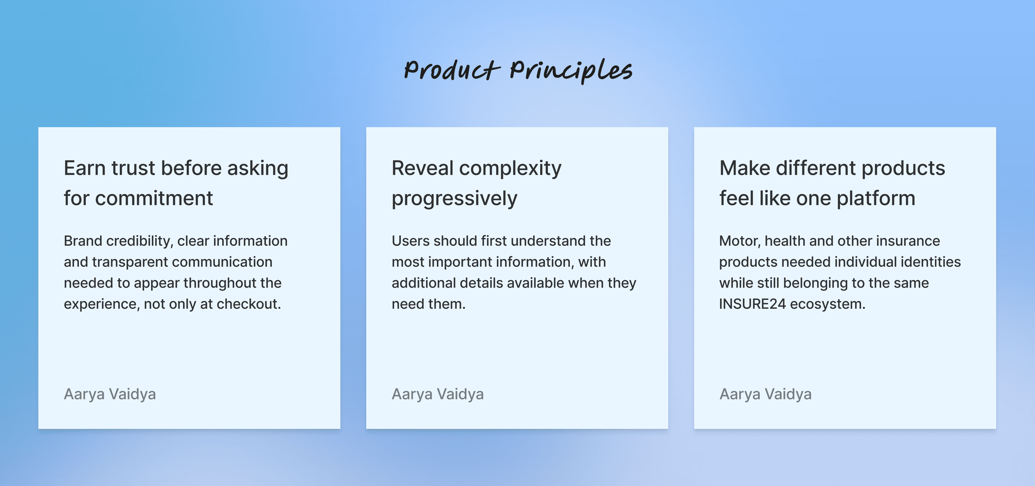 Product Principles