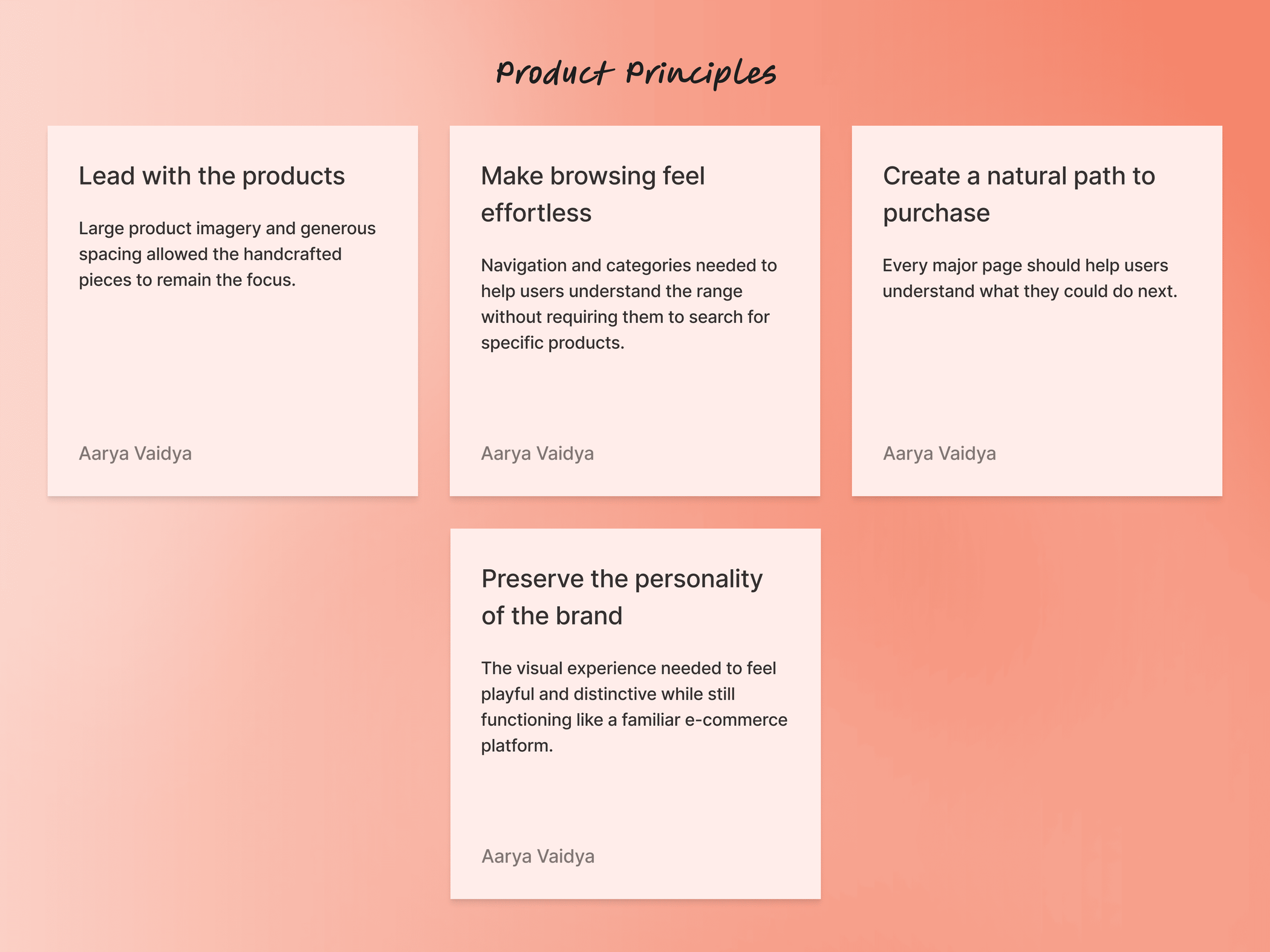 Product Principles