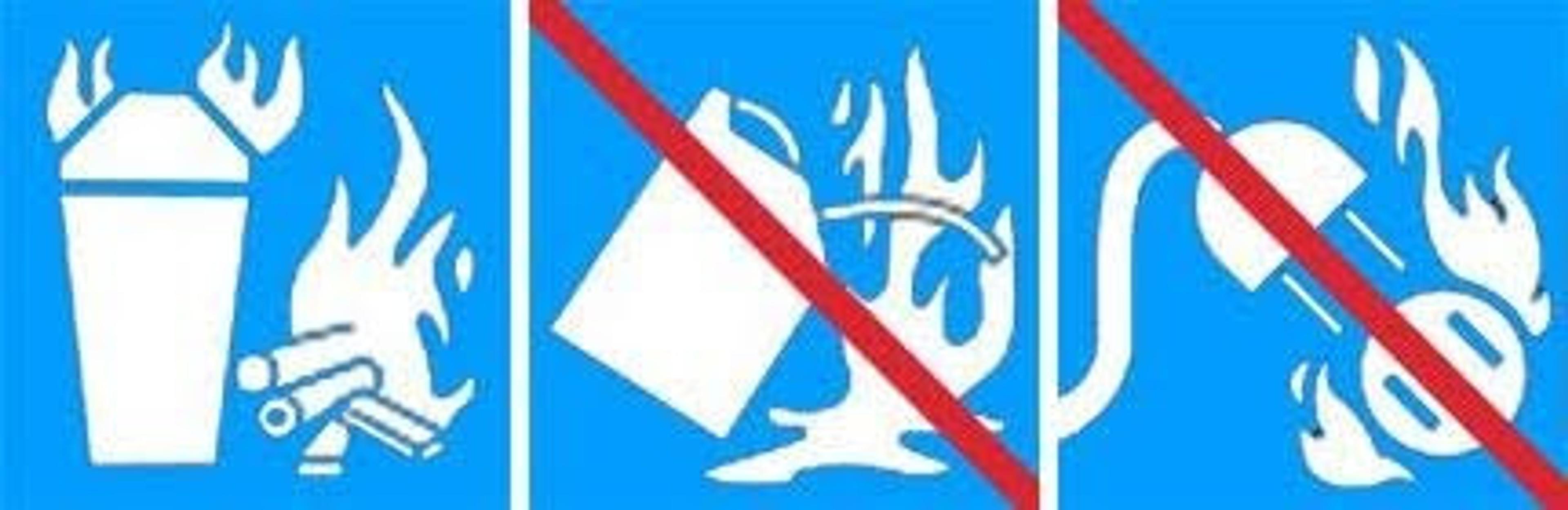 Class A fire extinguisher icons