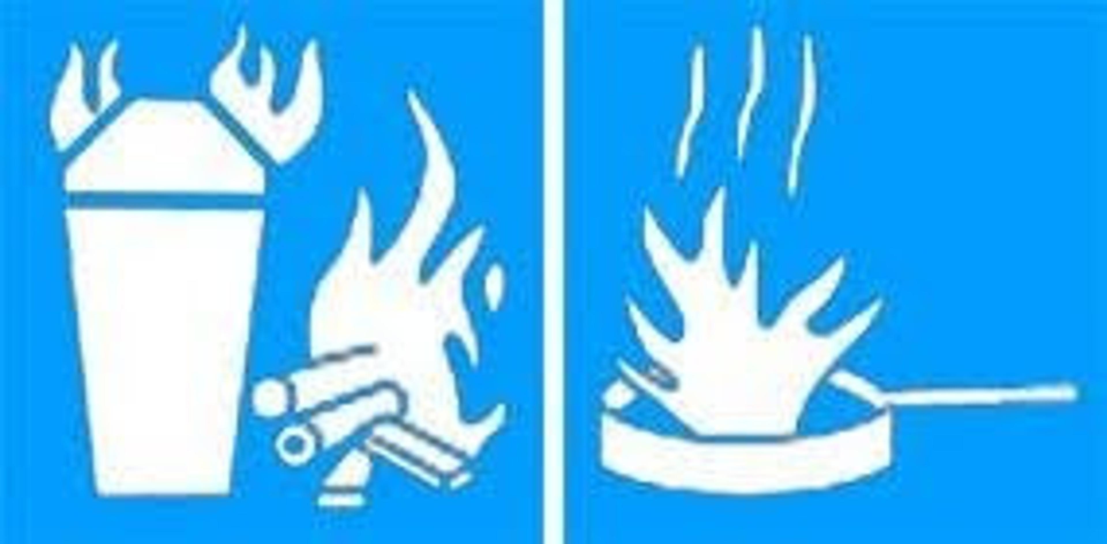 Class A:K fire extinguisher icon