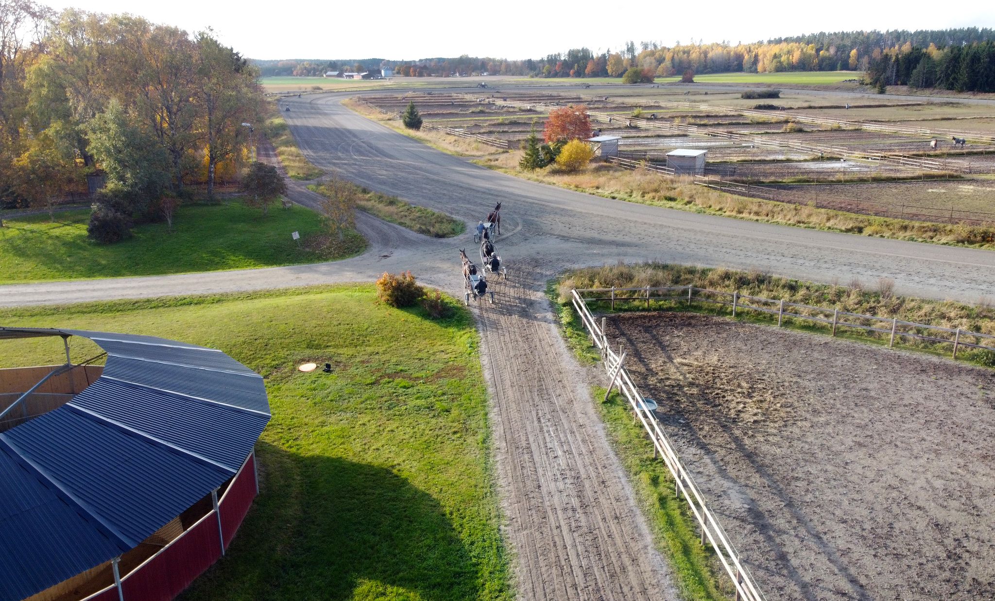 Översiktsvy över rundbanan på Hårby Gård