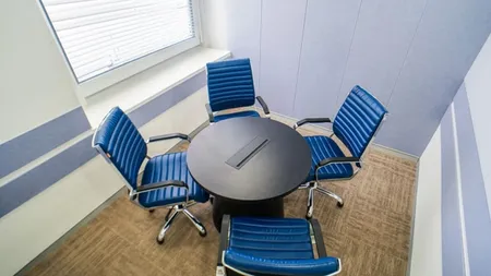 Small glass-walled meeting room at AIHP 507-508, Udyog Vihar Phase III