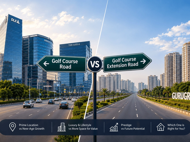 Golf Course Road vs Golf Course Extension Road Gurgaon