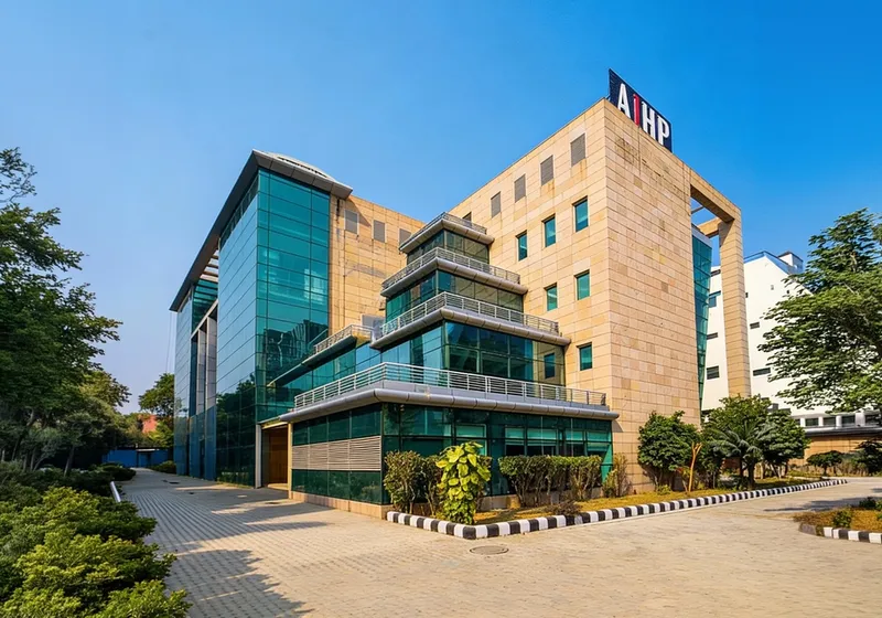 AIHP Spectra building facade in Sector 32, Gurgaon