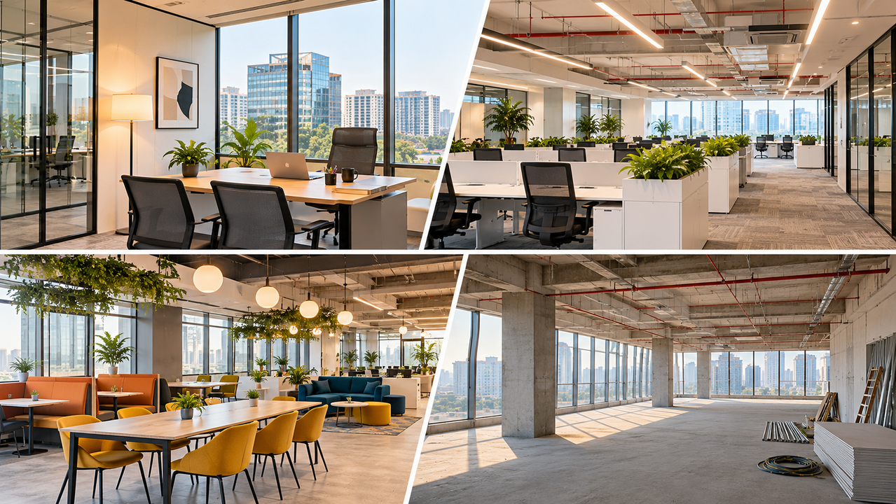Serviced Office vs Managed Office vs Coworking vs Conventional Lease