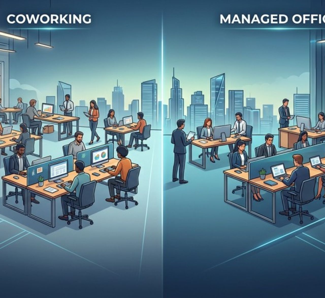 Coworking vs Managed Office in Gurgaon
