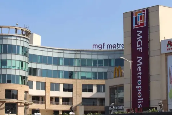 MGF Metropolis on MG Road, Gurgaon — commercial building opposite MG Road metro station