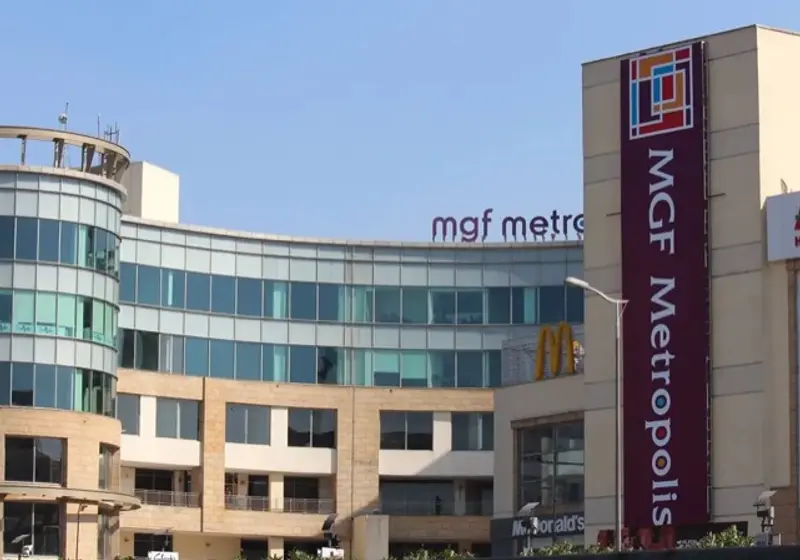 MGF Metropolis on MG Road, Gurgaon — commercial building opposite MG Road metro station