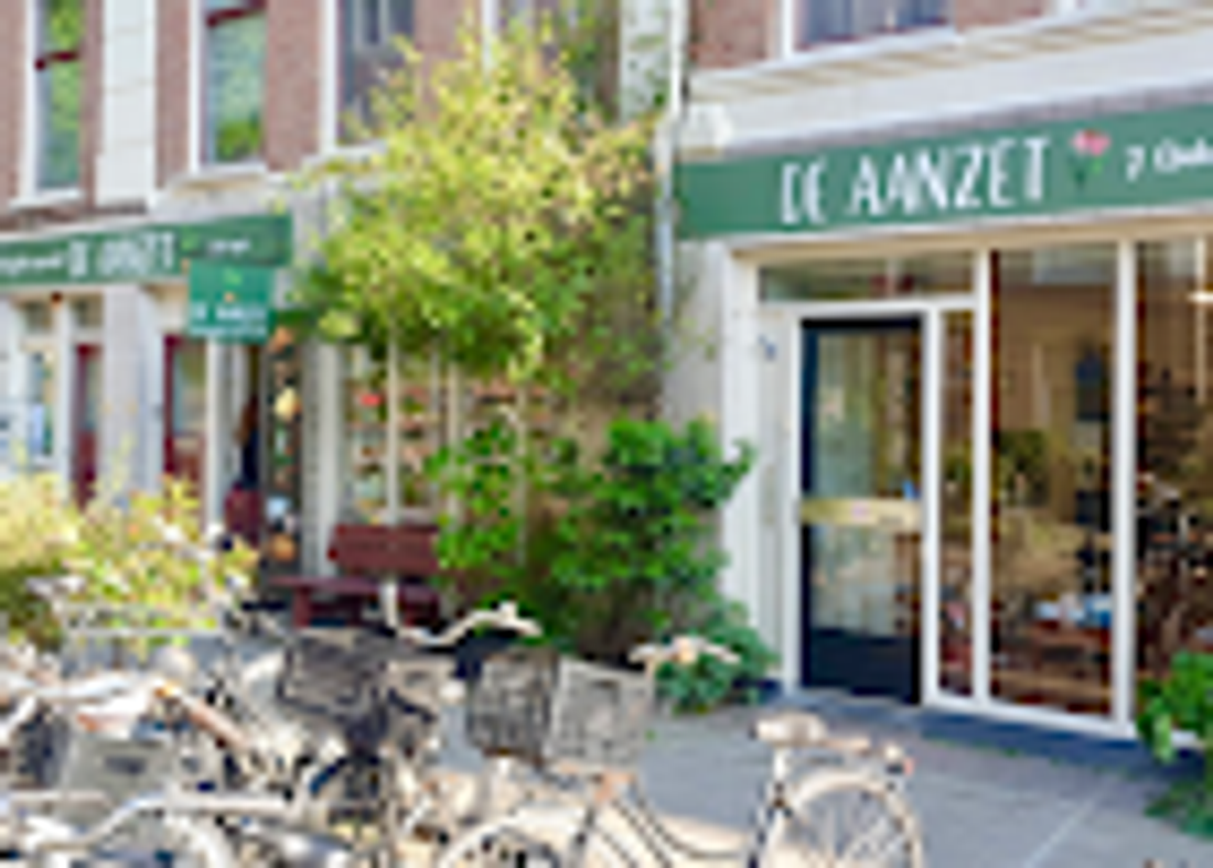 Biologische winkel De Aanzet in Amsterdam — duurzame kerstboom