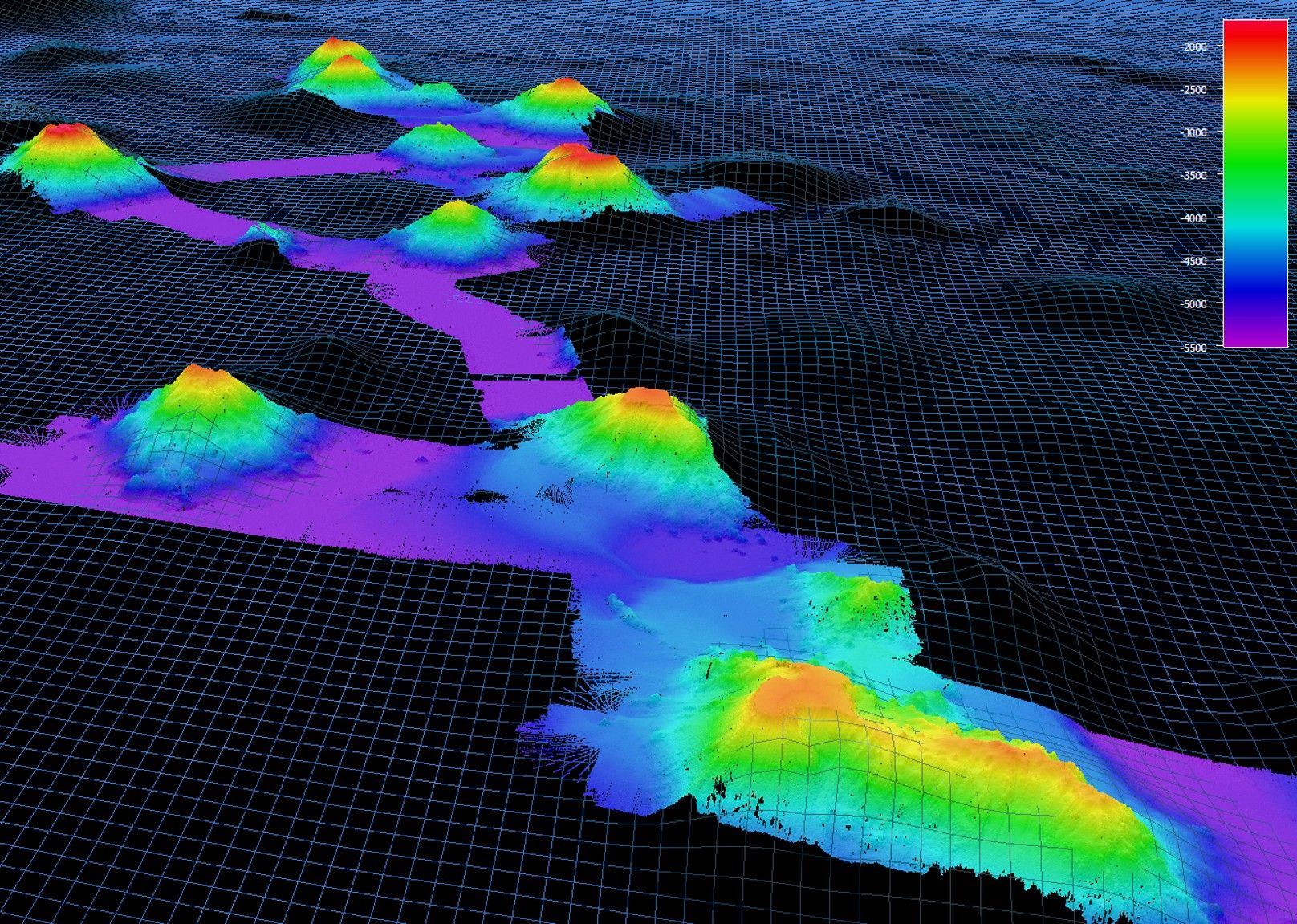Bathymetry map NOAA