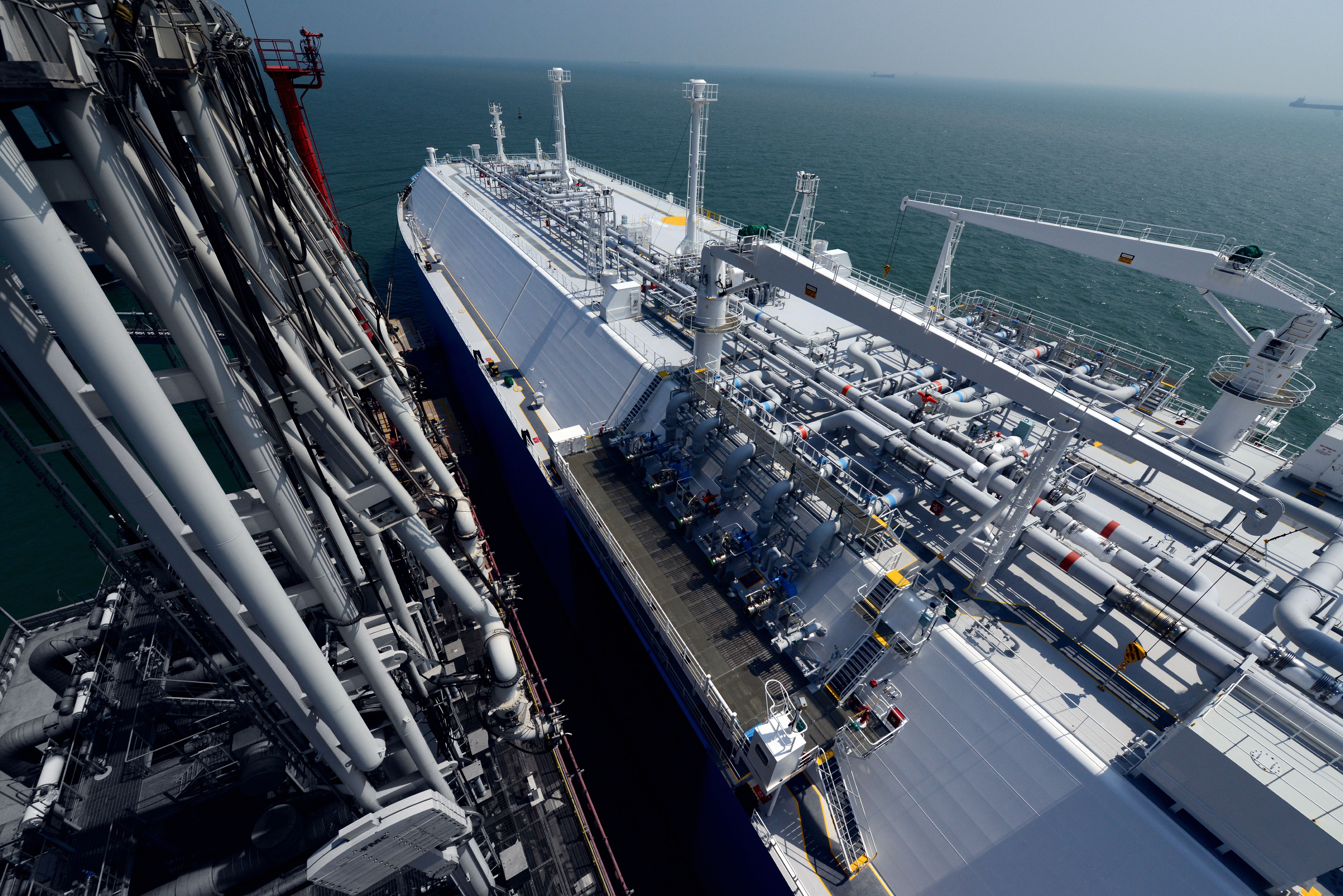 LNG Vessel at a LNG terminal