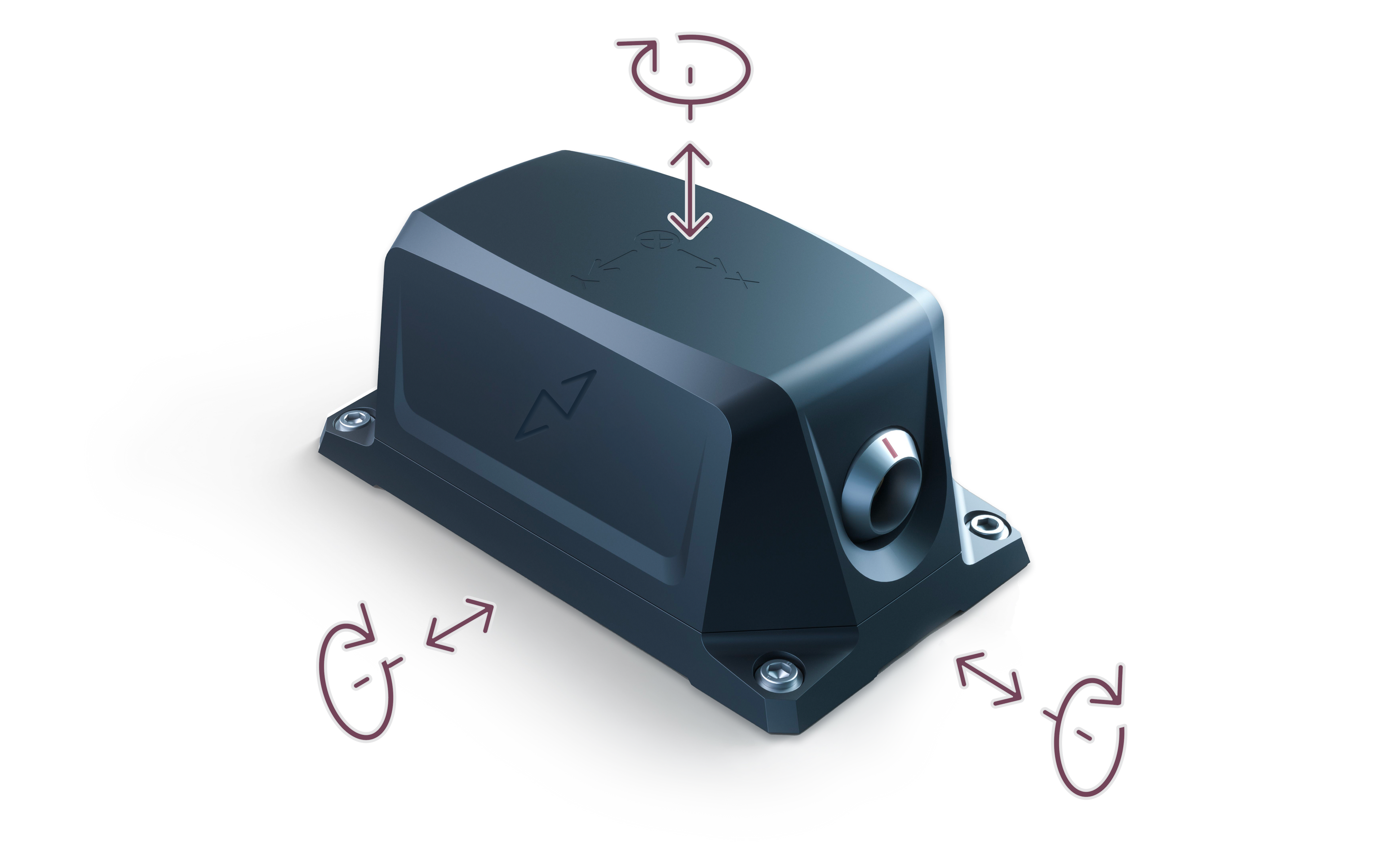 a motion reference unit with allt six degrees of freedom shown