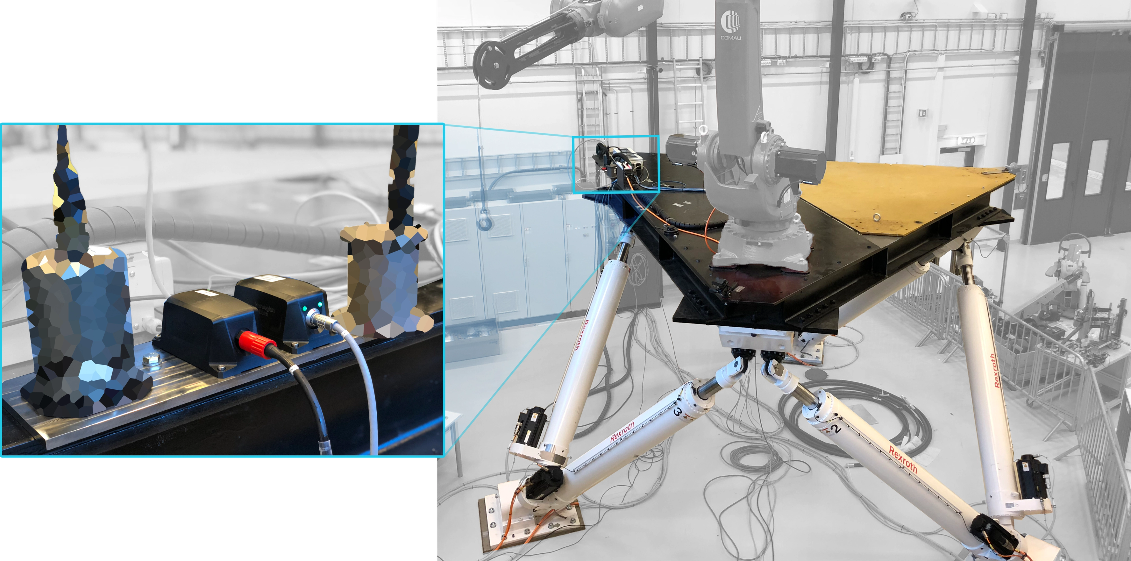 Test setup at motion lab