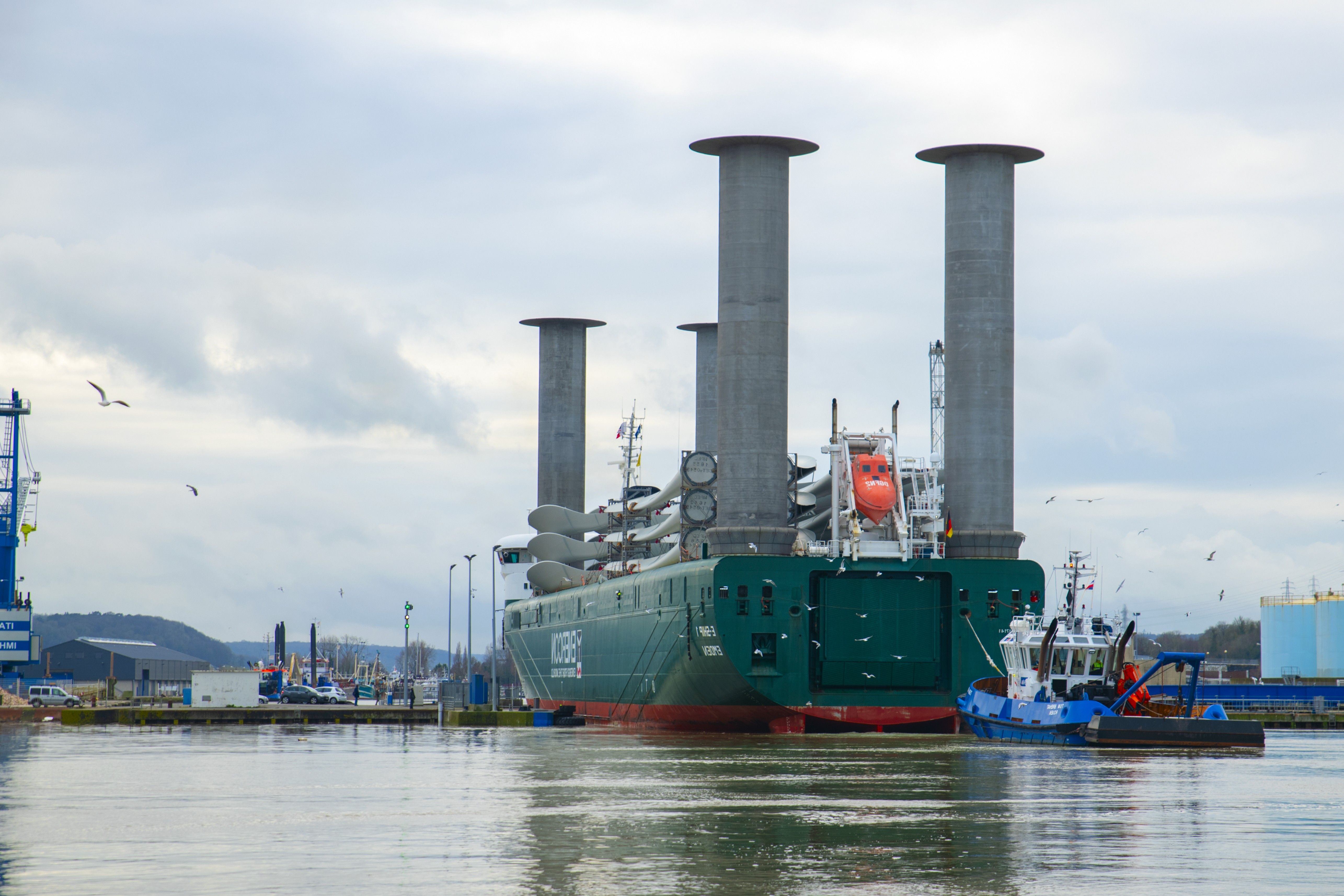 picture of a Wind Assisted Ship Propulsion (WASP) ship