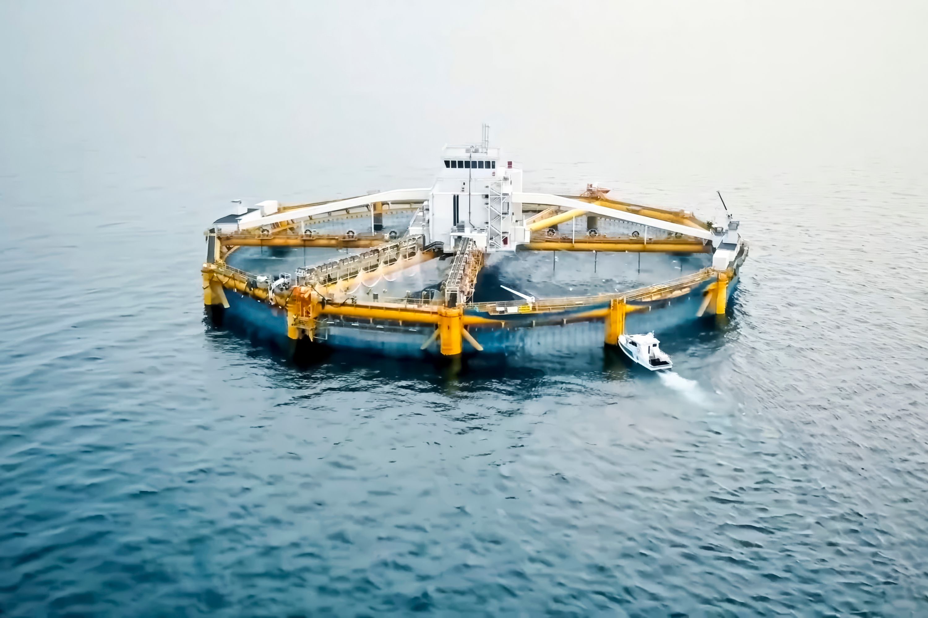 picture of a offshore fish farm