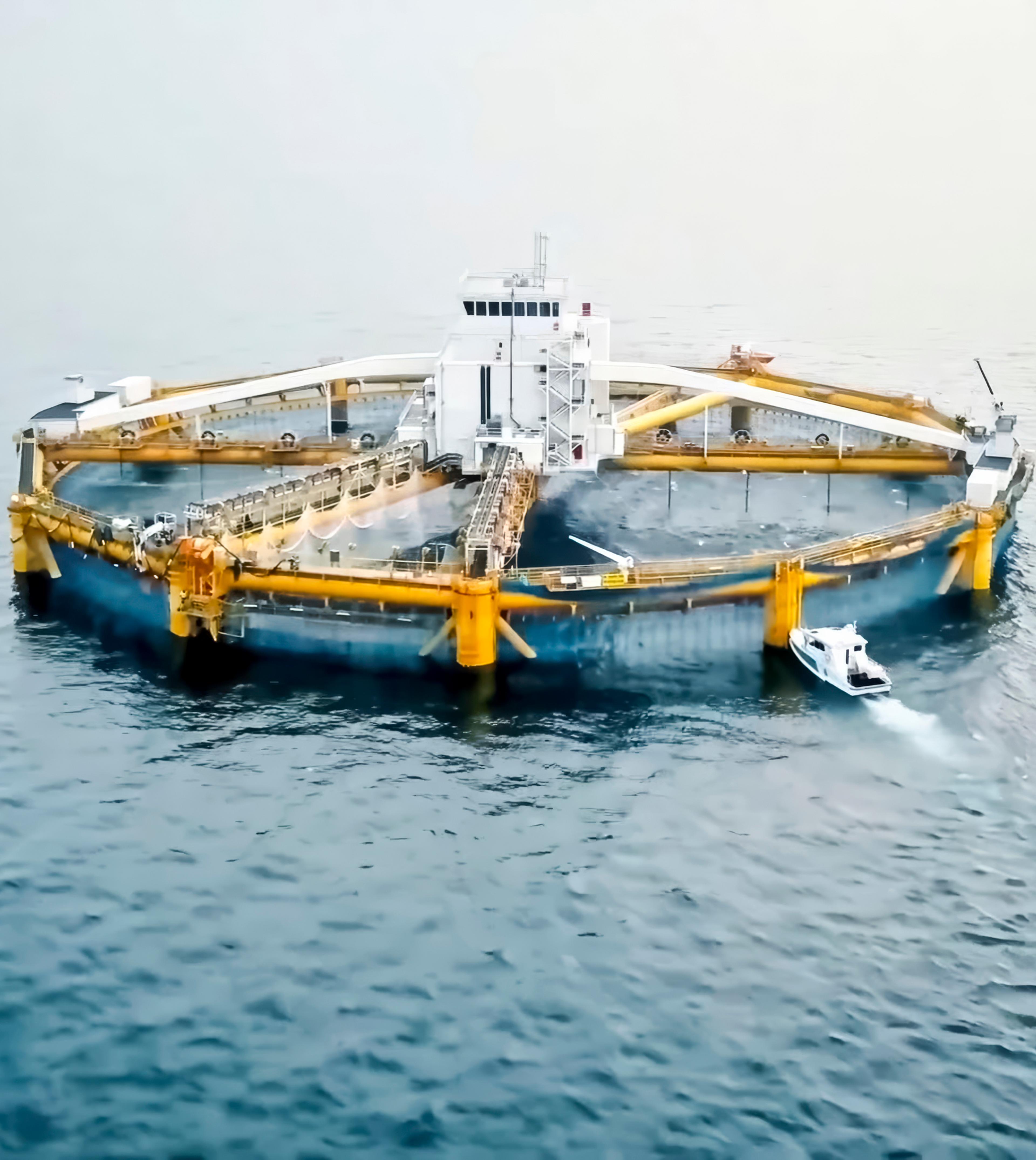 picture of a offshore fish farm
