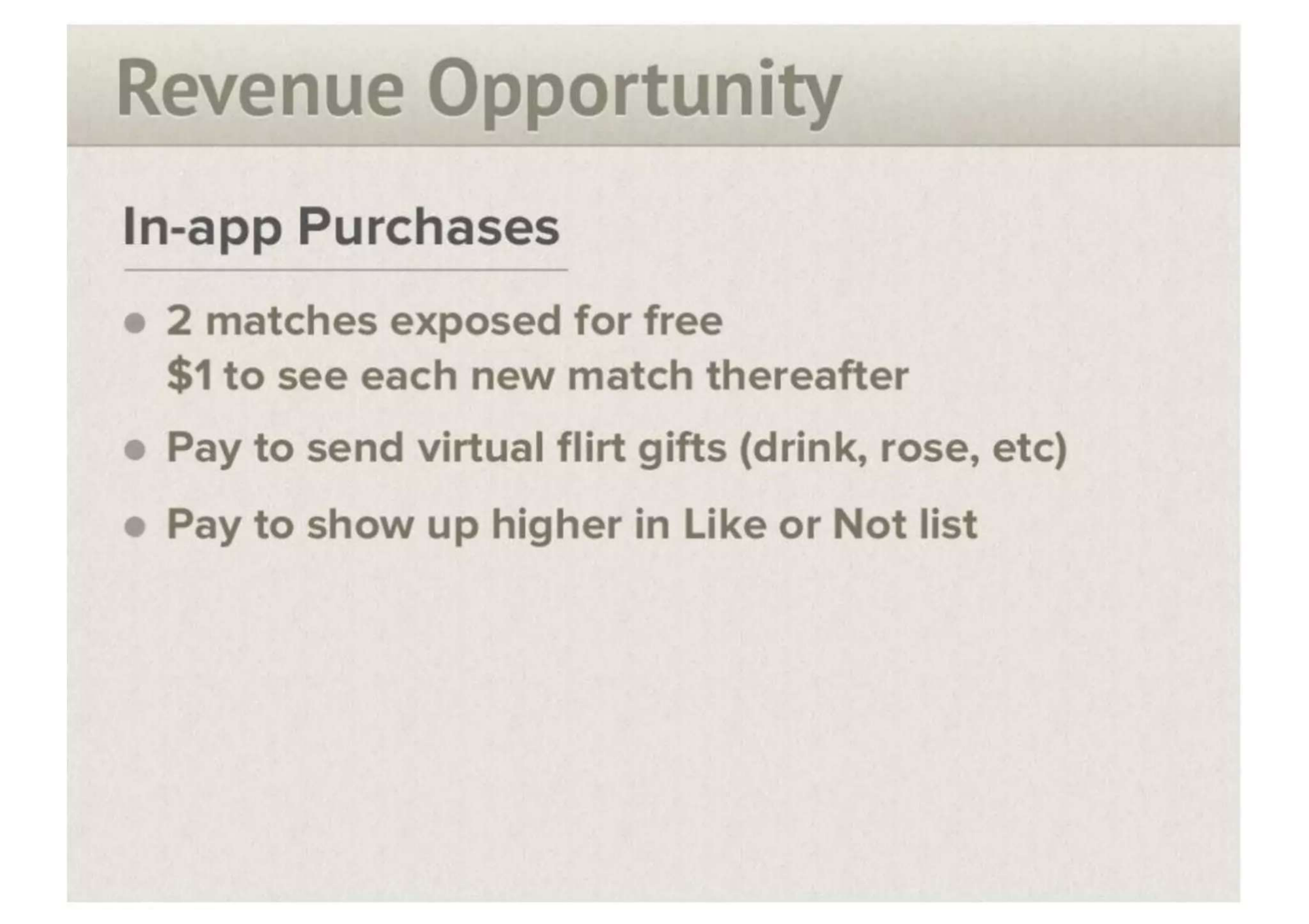 Tinder pitch deck — slide 10