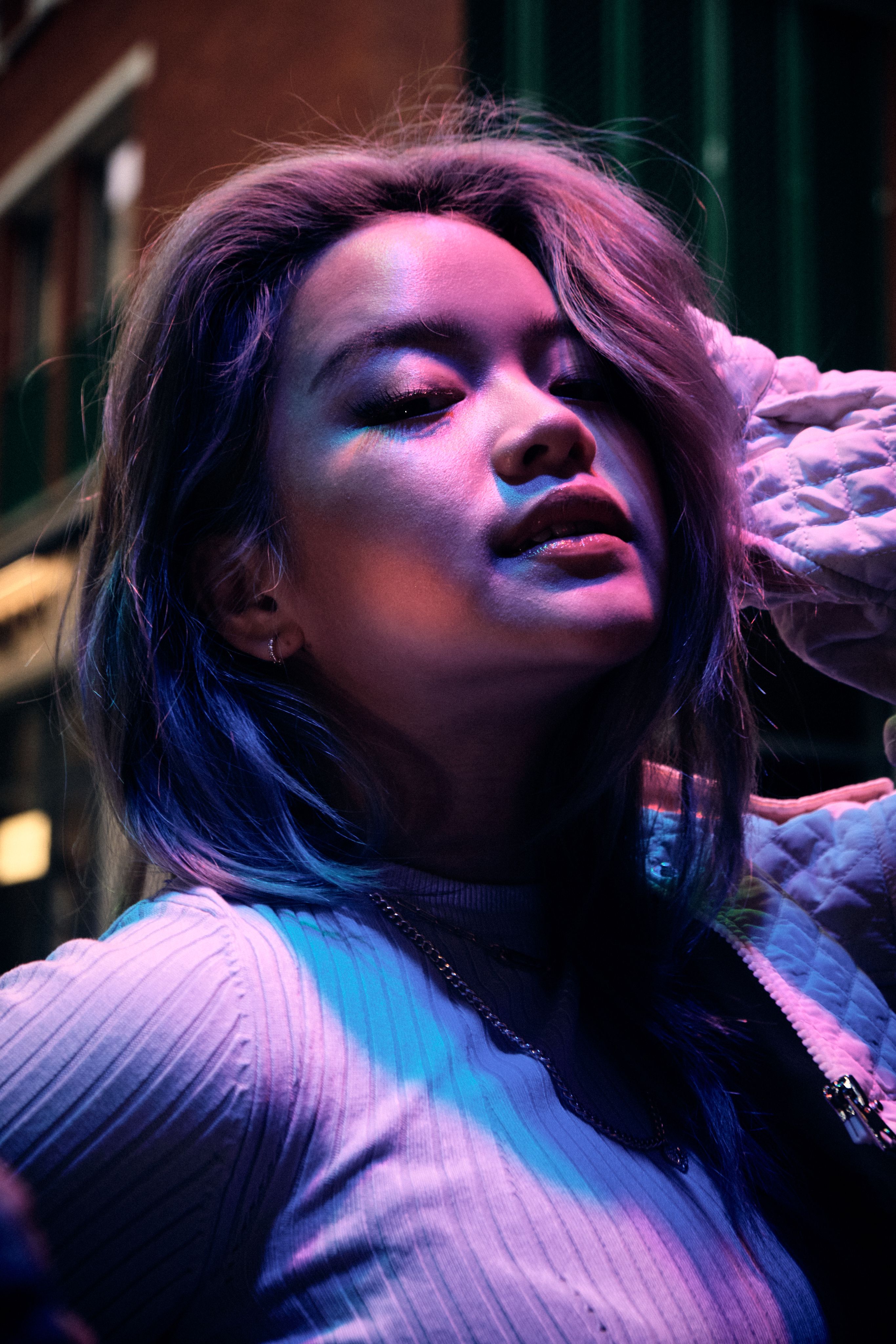 Urban portrait photography on location in London with natural street backdrop